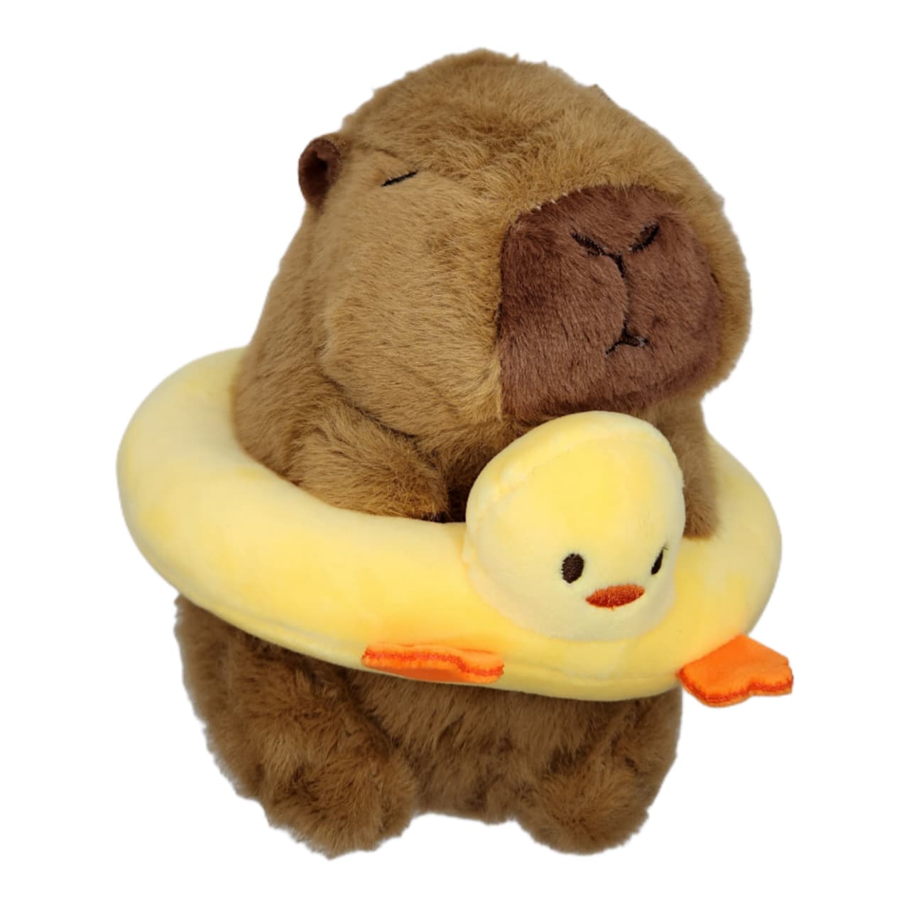 Peluche Capibara Con Salvavidas De Pato