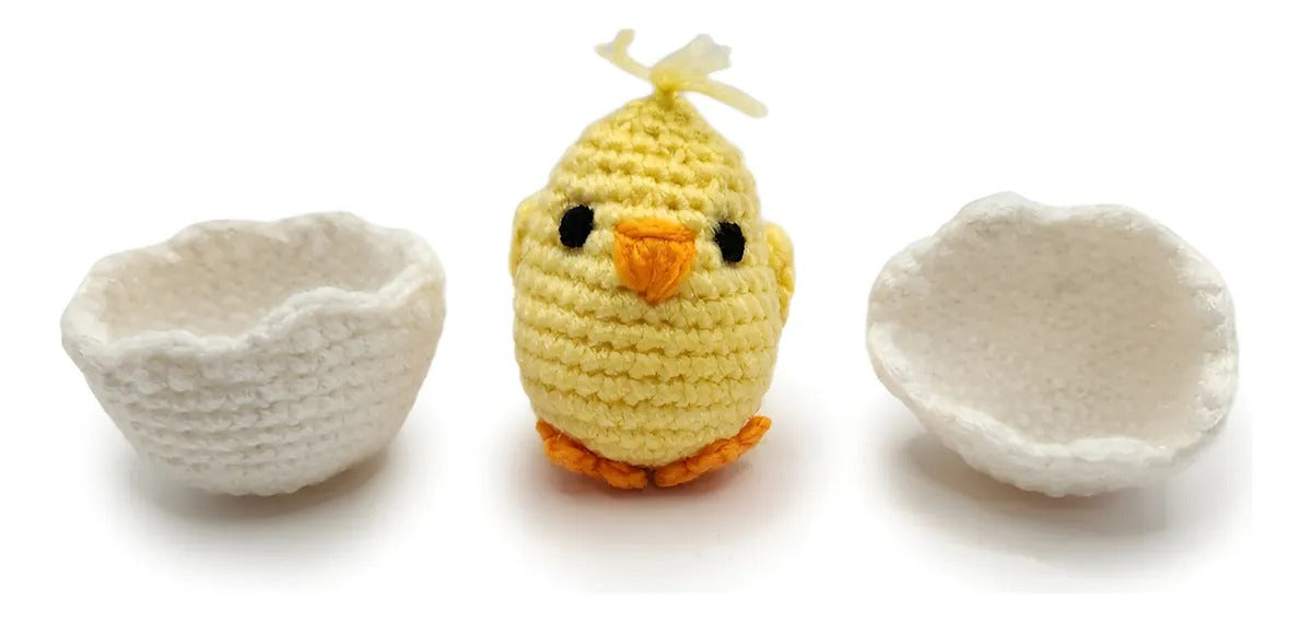 Amigurumi De Pollito Con Su Huevo