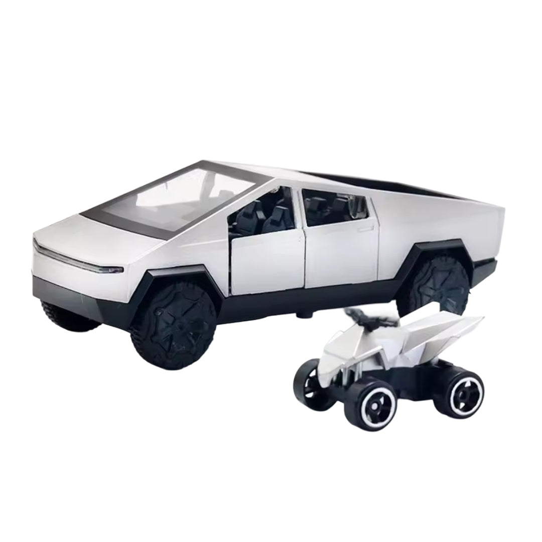 Tesla Cybertruck de Fricción con Cyberquad Escala 1:36