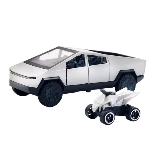 Tesla Cybertruck de Fricción con Cyberquad Escala 1:36