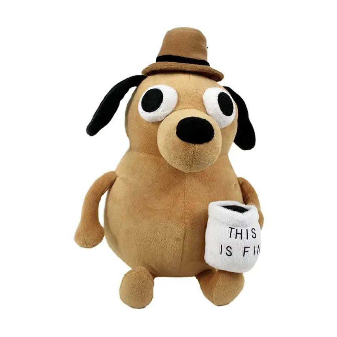 Peluche Perro "This is fine"