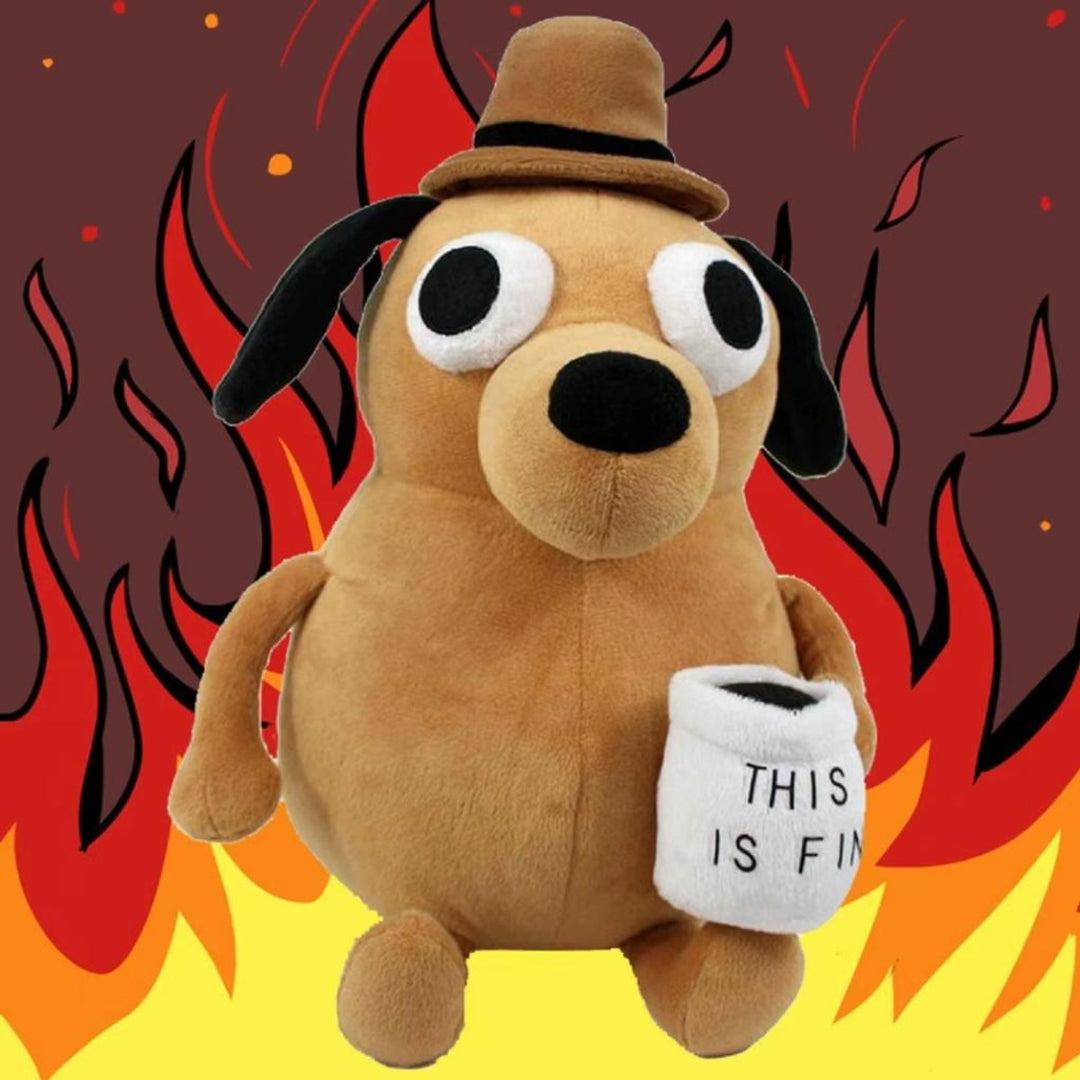 Peluche Perro "This is fine"
