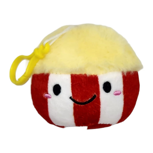Llavero Palomitas De Peluche Kawaii
