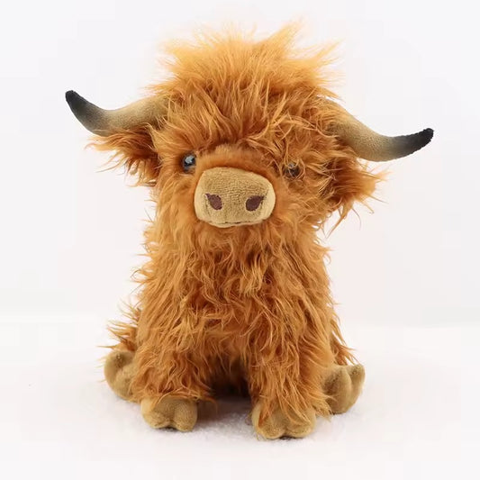 Peluche Vaca De Tierras Altas Highland Realista Y Suave