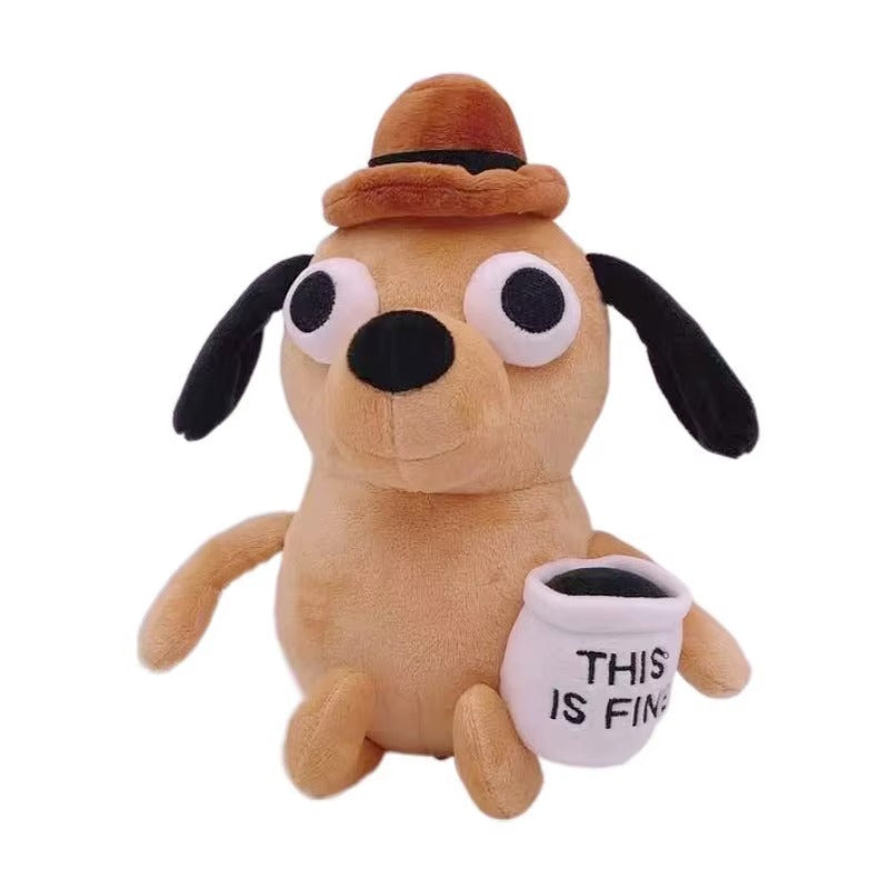Peluche Perro "This is fine"
