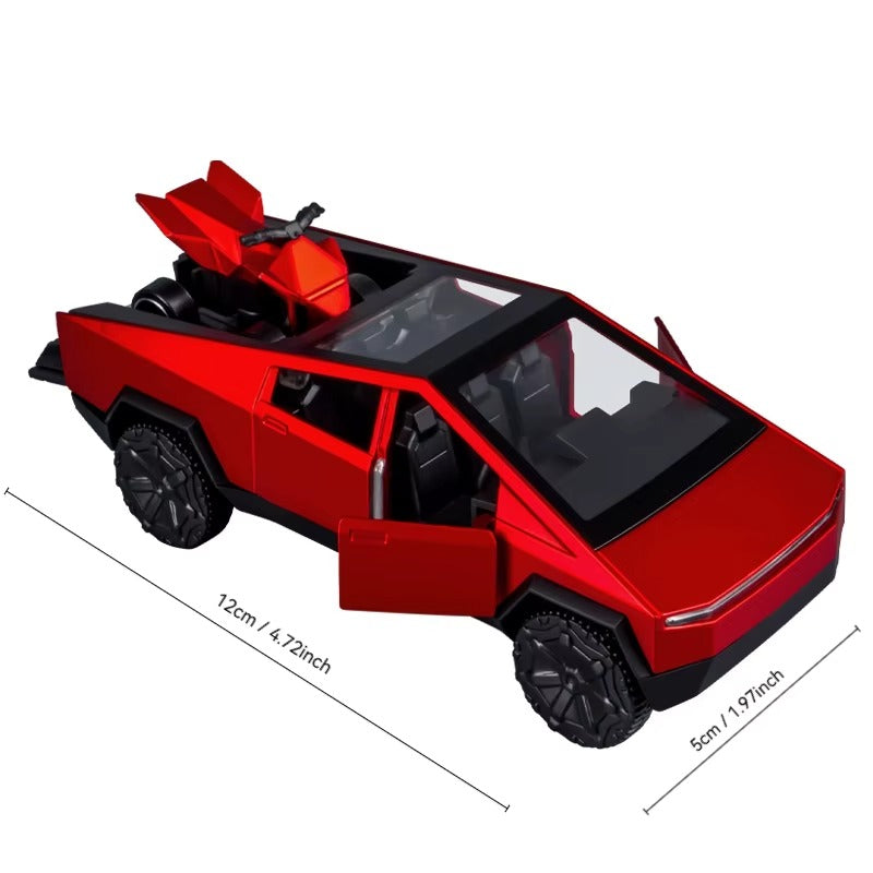 Tesla Cybertruck de Fricción con Cyberquad Escala 1:36