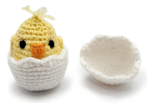 Amigurumi De Pollito Con Su Huevo