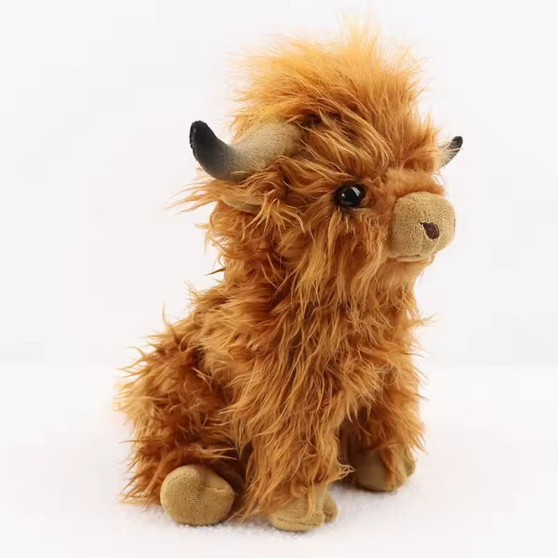 Peluche Vaca De Tierras Altas Highland Realista Y Suave